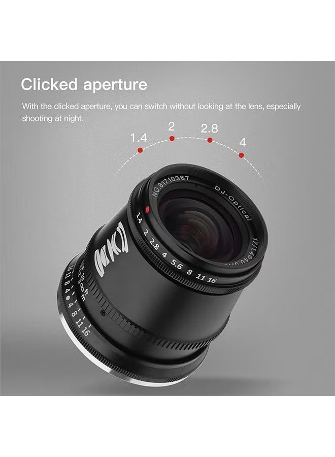 TTArtisan 17mm F1.4 APS-C Manual Focus Wide-Angle Lens for FX Mount Camera Like X-A10 X-A20 X-A3 X-A5 X-A7 X-M1 X-M2 X-H1 X-T10 X-T20 X-T30 X-T4 X-T100 X-T2000 X-Pro1 X-Pro2 X-Pro3 X-E1 X-E2S X-E3 - Image 2